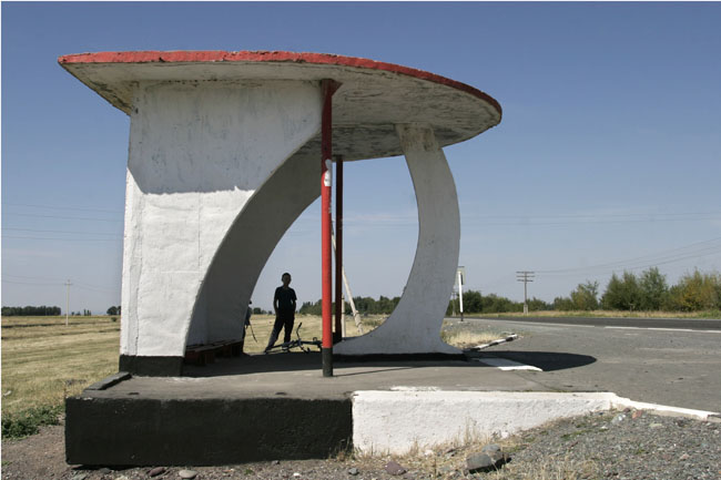 Soviet bus shelter